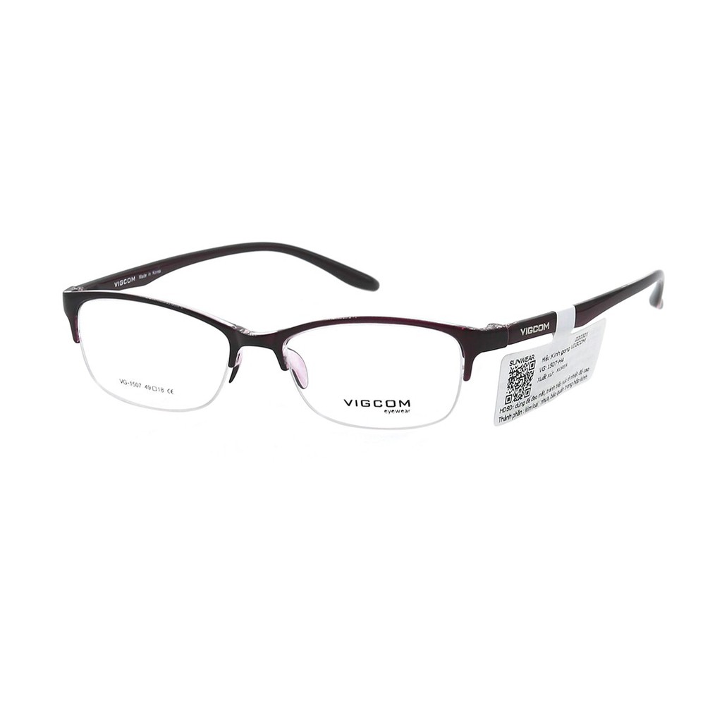 (Hàng chính hãng) Gọng kính nam nữ Vigcom VG1507 màu sắc thời trang