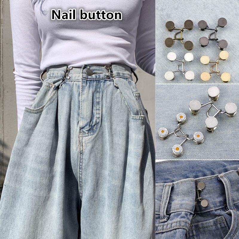 Ghim Cài Thắt Lưng Quần Jeans Không Đục Lỗ Có Thể Điều Chỉnh
