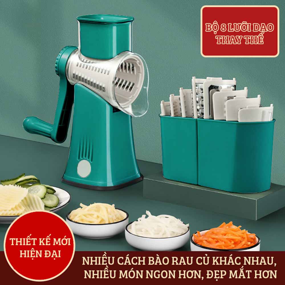 Dụng Cụ Bào Rau Củ 8 Lưỡi Thay Thế SSGP Cao Cấp Có Tay Quay Nạo Rau Củ Một Cách Dễ Dàng