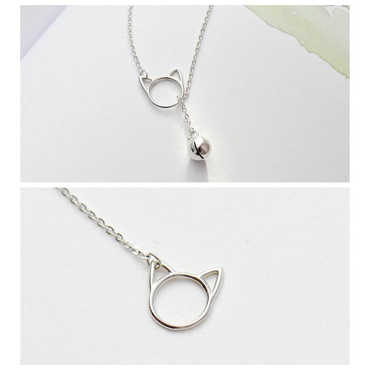 Dây Chuyền Mạ Bạc Mặt Hình Mèo Con Dễ Thương B0034