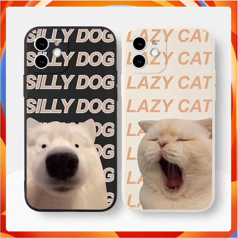 Ốp lưng IPhone  mèo ngáp ngủ cạnh vuông 6/6plus/6s/6splus/7/7plus/8/8plus/x/xr/xs/11/12/13/14/Pro/Plus/Promax BVC872