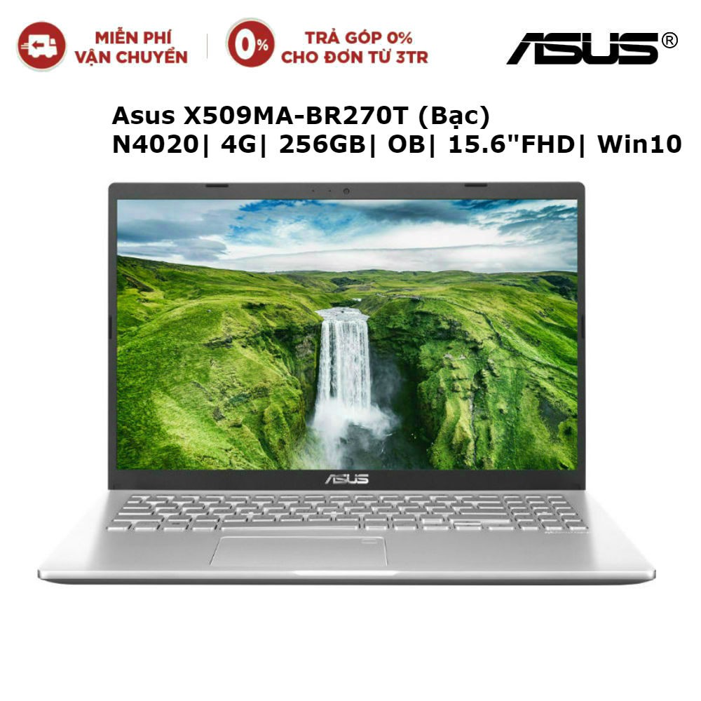 Laptop Asus X509MA-BR270T Bạc N4020| 4G| 256GB| OB| 15.6&quot;FHD| Win10