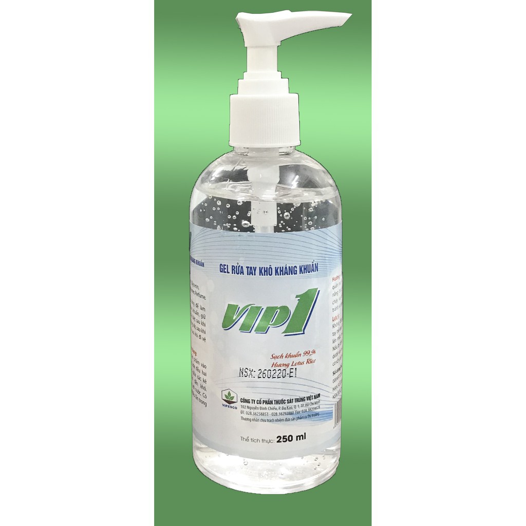 GEL RỬA TAY KHÁNG KHUẨN VIP1 250ML