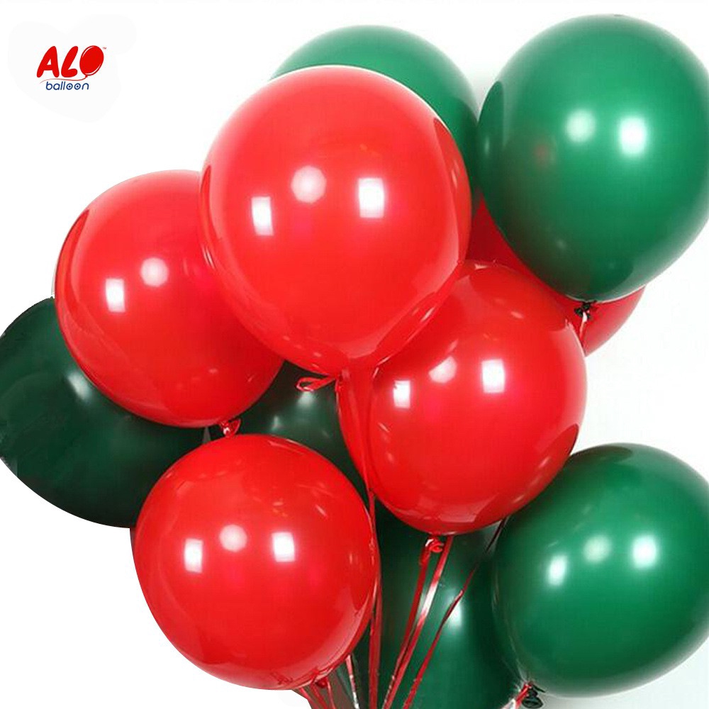 Bộ 20 Bong Bóng Cao Su Trang Trí Giáng Sinh 2.2g 10 Inch