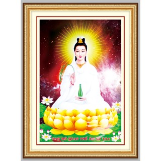 Tranh thêu chữ thập PHẬT QUAN ÂM 53567 (38x50cm) chưa thêu 5d 53567