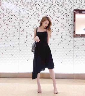 Váy 2 dây sang , đỏ đô và đen