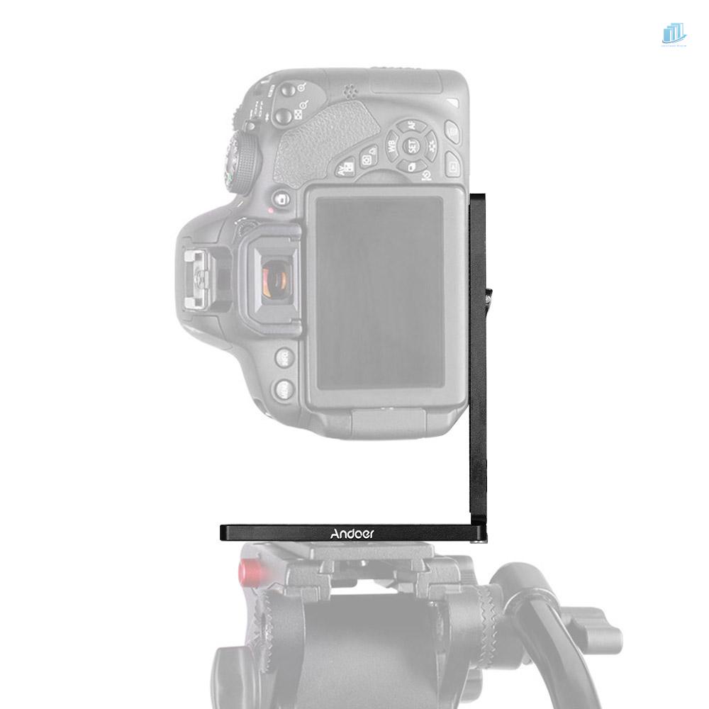 Giá Đỡ Máy Ảnh Hình Chữ L Bằng Hợp Kim Nhôm Kèm Ốc Vít 1/4 Inch Cho Máy Ảnh Andoer