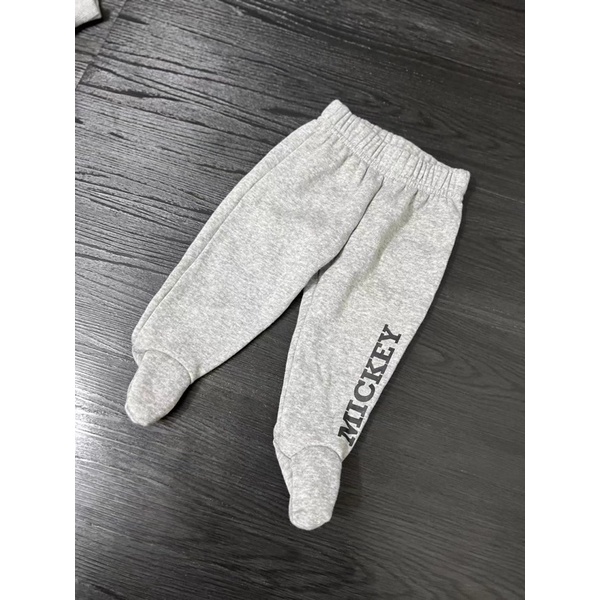 Bộ quần áo bé trai và gái DN 0-24m  Sét nỉ thun bé trai cotton xuất dư 0822