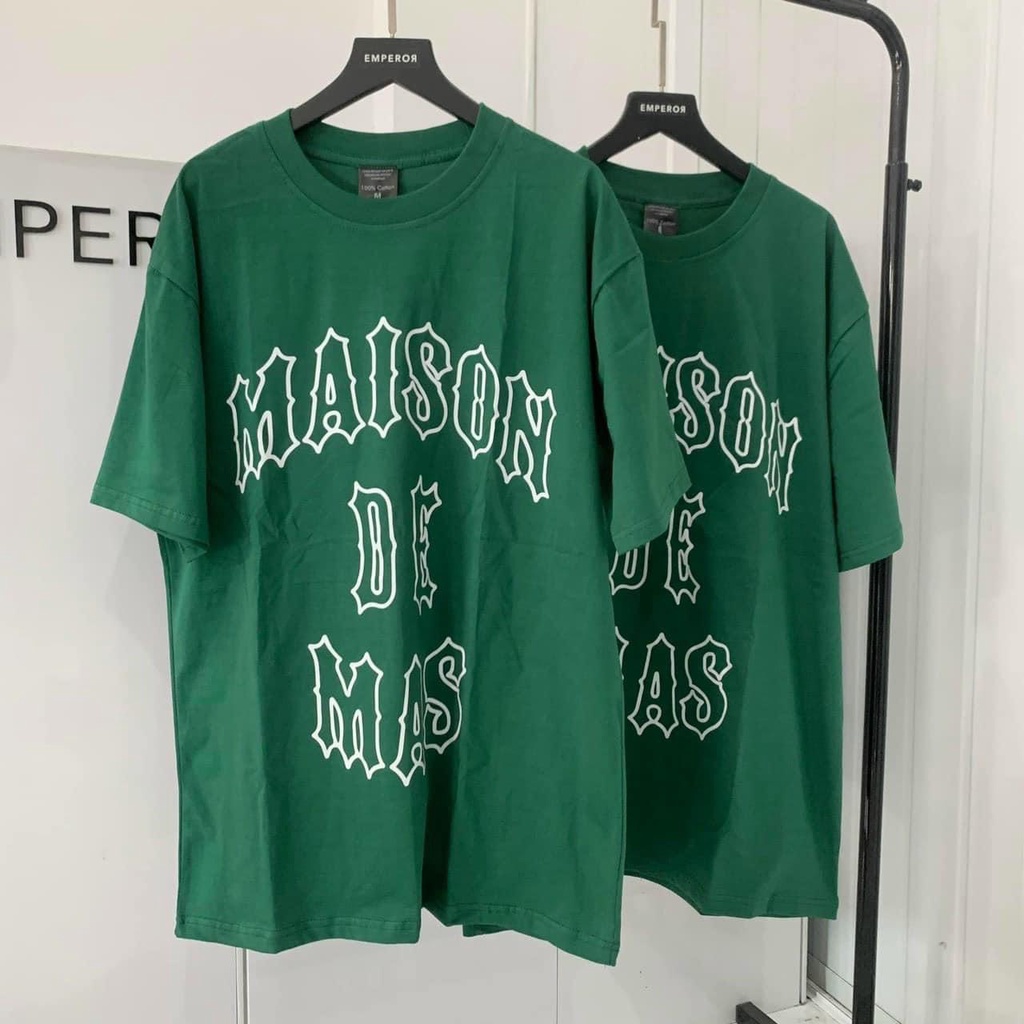 Áo thun tay lỡ unisex nam nữ trơn HM1986 MAISON DE MAS  cotton oversize nhiều màu phong cách Ulzzang 3196