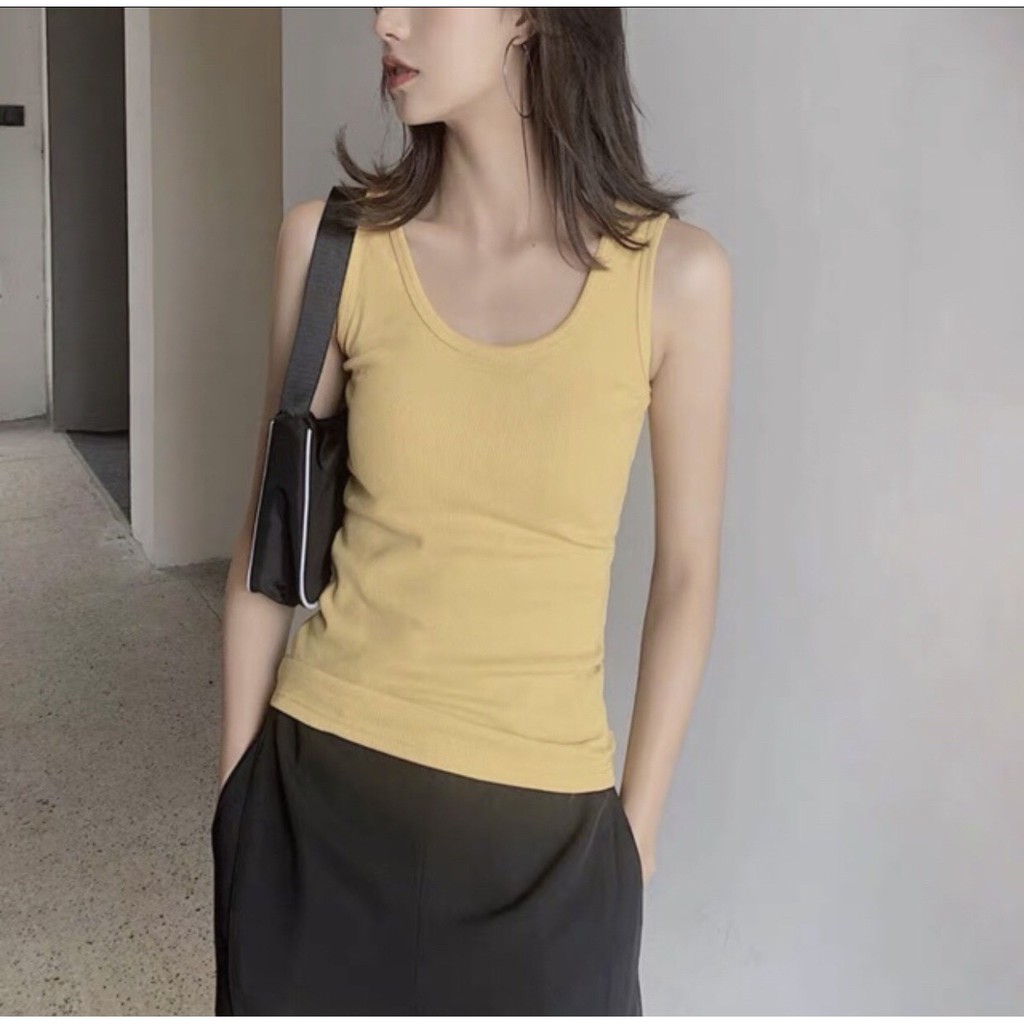 Áo sát nách nữ cotton big size co dãn thoải mái từ 45 đến dưới 68kg