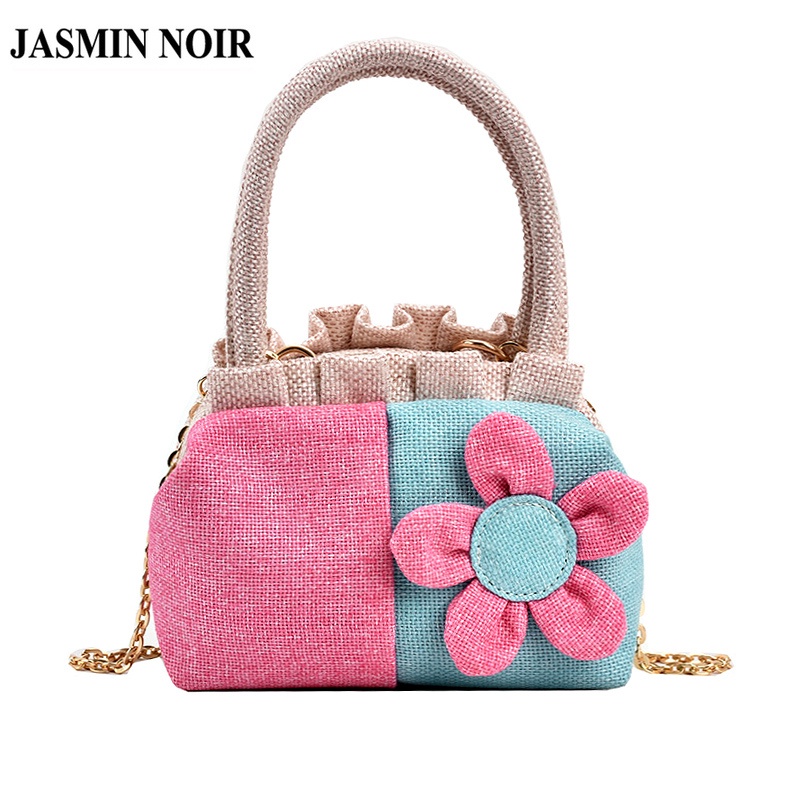 Túi tote JASMIN NOIR đan dệt họa tiết hoa cho nữ