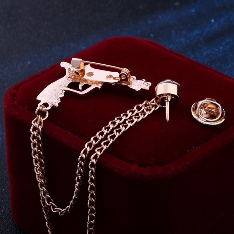 EFAN Cài Ngực Áo Hình Súng Lục Sáng Tạo Cho Nam