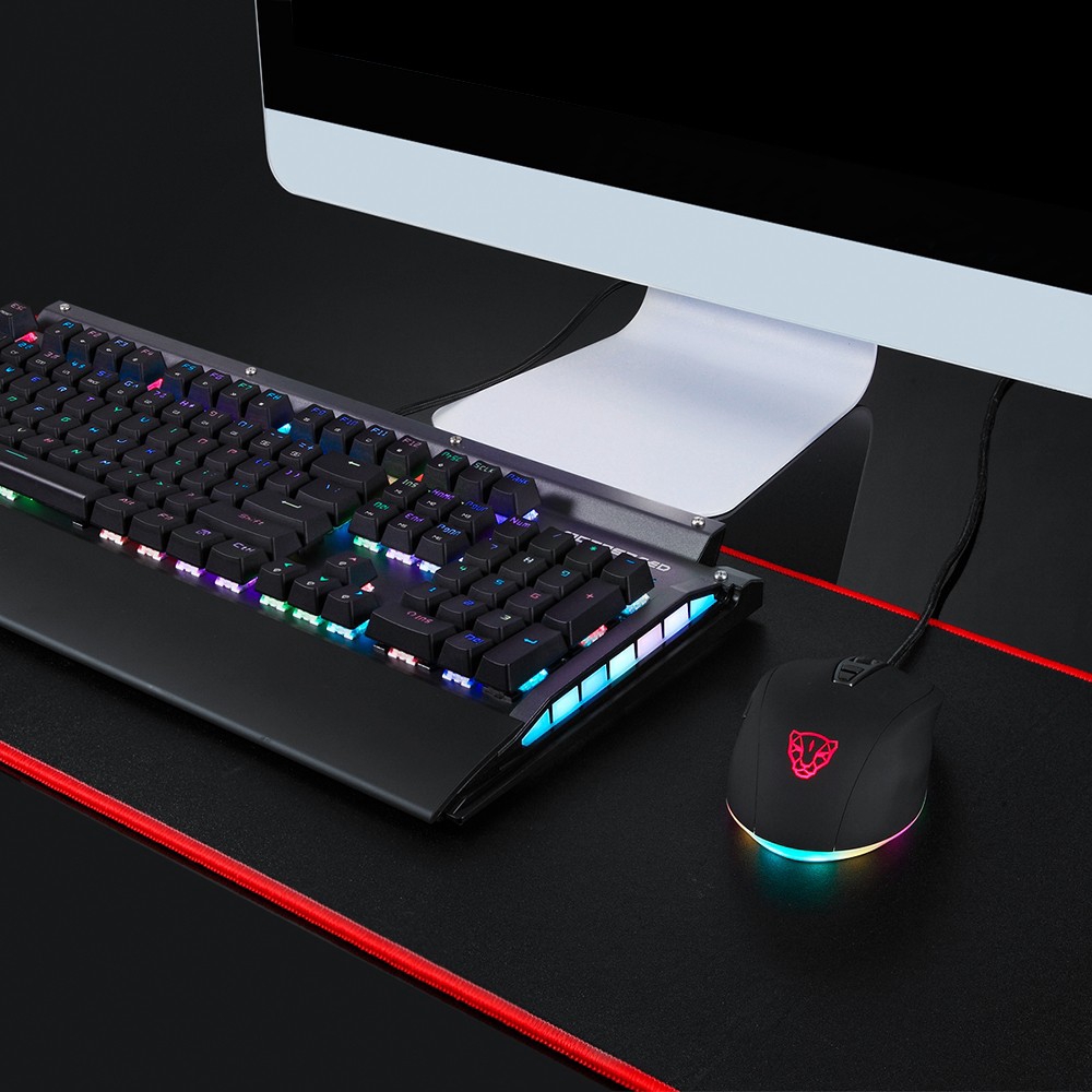 Chuột Gaming Motospeed V60, Led Rgb - Đen