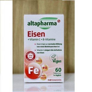 Viên uống bổ sung săt Altapharma Eisen - tabletten