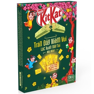 KITKAT TRÀ XANH HỘP 136G (8 THANH)/ BÁNH XỐP NESTLE KITKAT TRÀ XANH