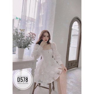 Bigsize Đầm ren hoa cúc D578