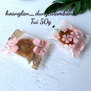 [ SỈ IB ]100 túi đựng bánh trung thu Hoa Anh Đào To Từ 50g đến 125g (không kèm khay)