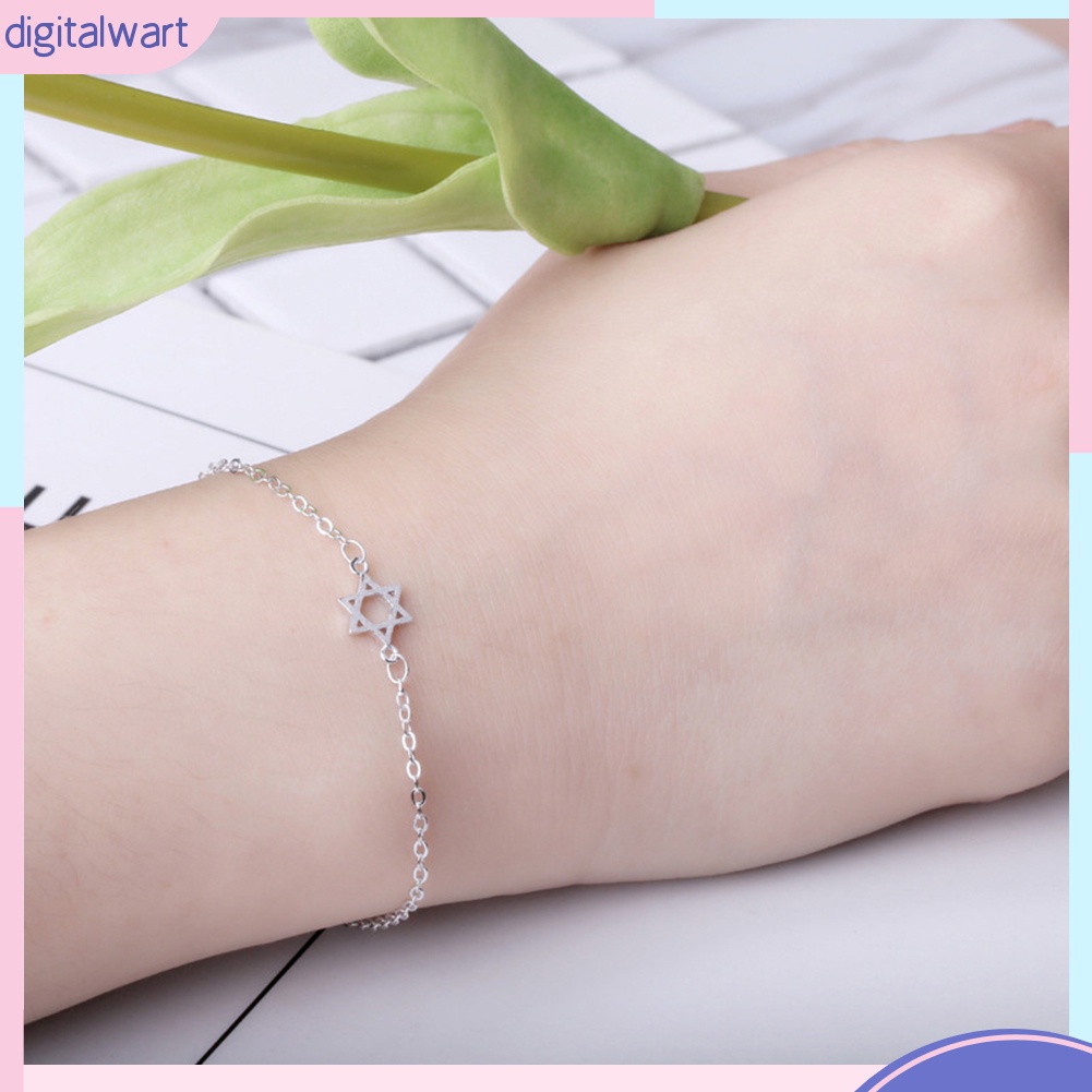 Lắc tay hình ngôi sao 6 cánh xinh xắn cho nữ