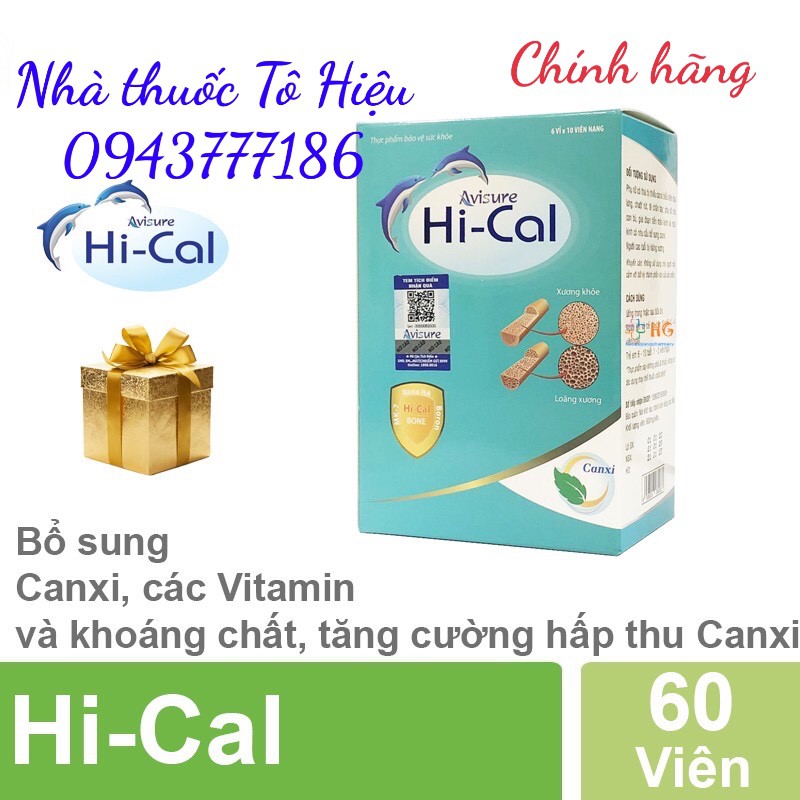 HI-CAL Avisure 60 viên (Chính hãng)- Canxi Nano tự nhiên cho phụ nữ mang thai.