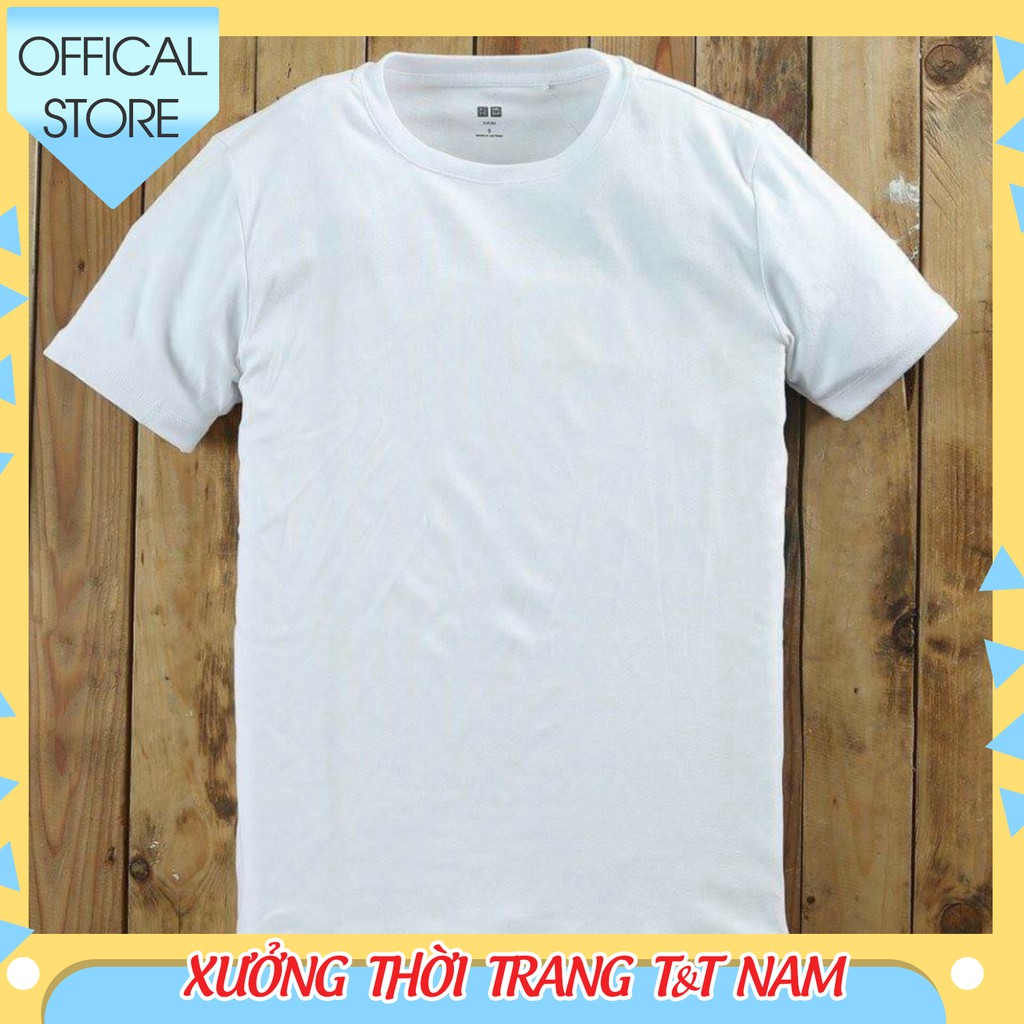 💎[ CAO CẤP ]  Áo thun phông nam tay lỡ unisex form rộng trơn chất cotton cổ tròn đẹp basic màu trắng đen T&T | BigBuy360 - bigbuy360.vn