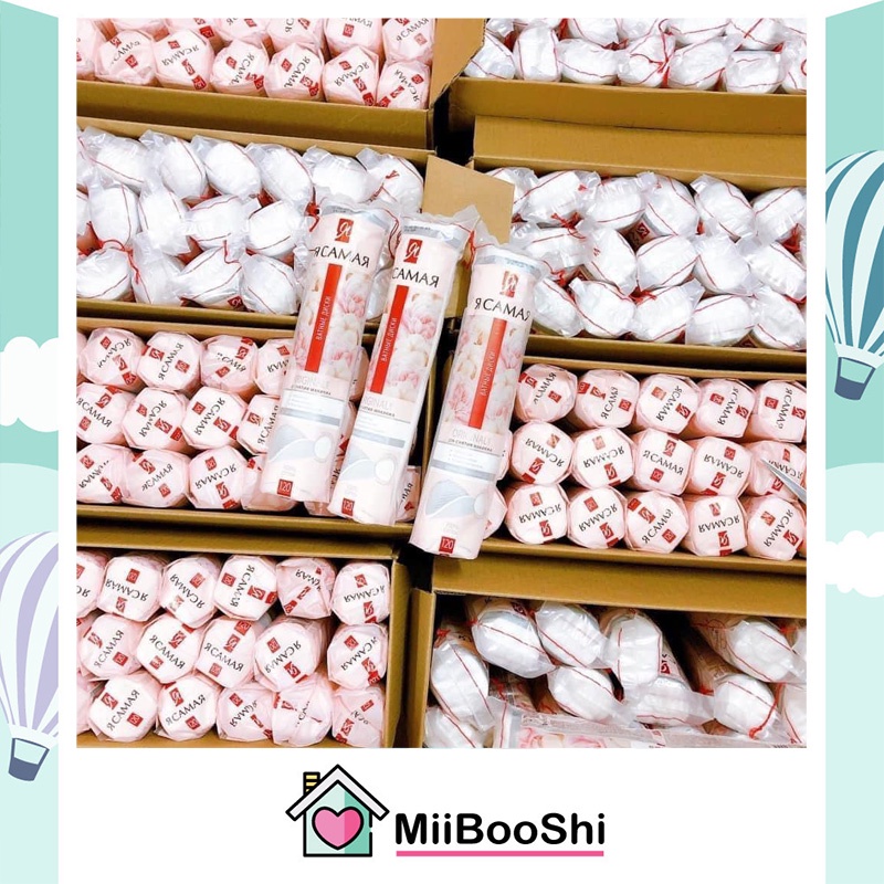 Bông tẩy trang nga 100% cotton miếng tròn mềm mại an toàn cho da MiibooShi P.034