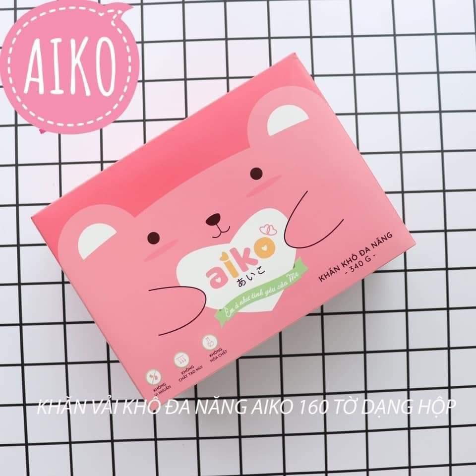 Khăn khô đa năng AIKO 160 tờ cho Mẹ và bé