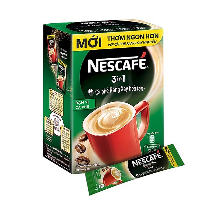 NESCAFE 3in1 cafe rang xay hòa tan (đủ loại)