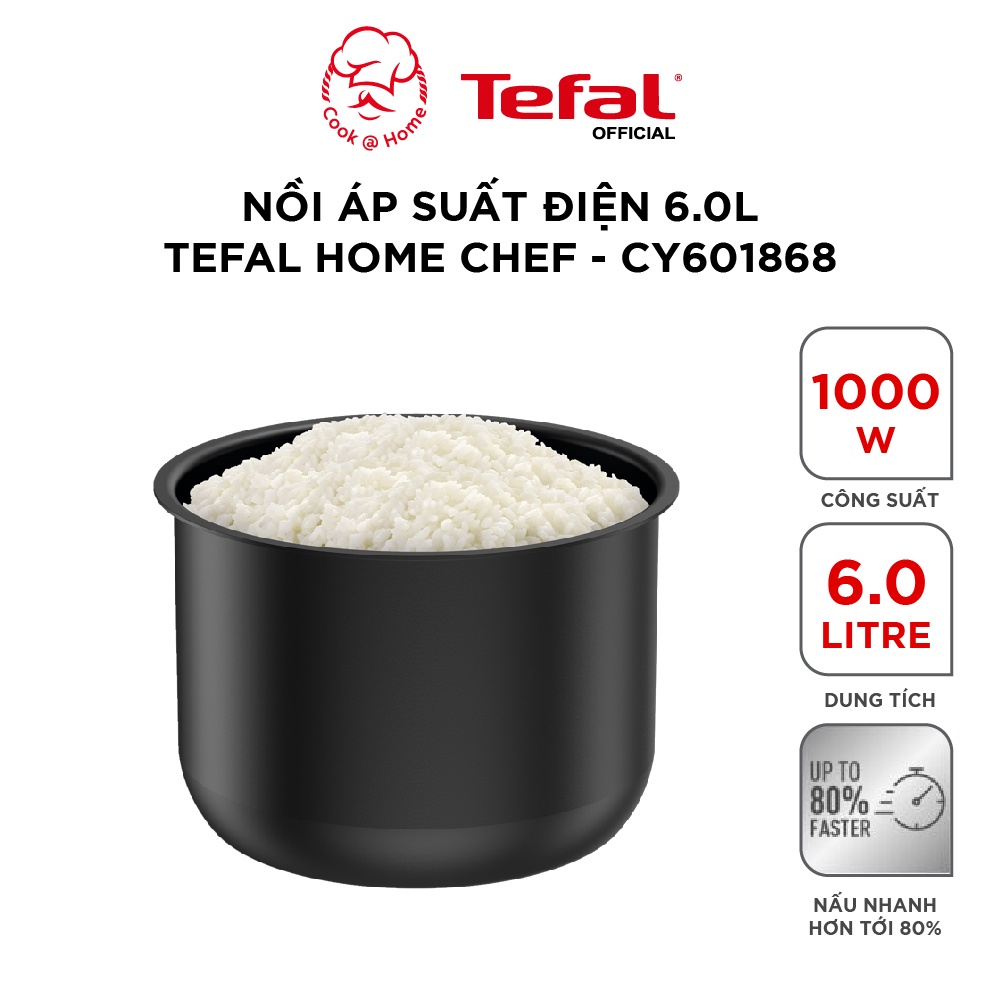 Nồi áp suất điện Tefal Home Chef CY601868 - 6L, 1000W