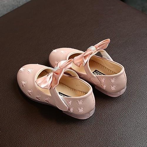 Giày búp bê thêu họa tiết hoạt hình phong cách Hàn Quốc dành cho bé gái