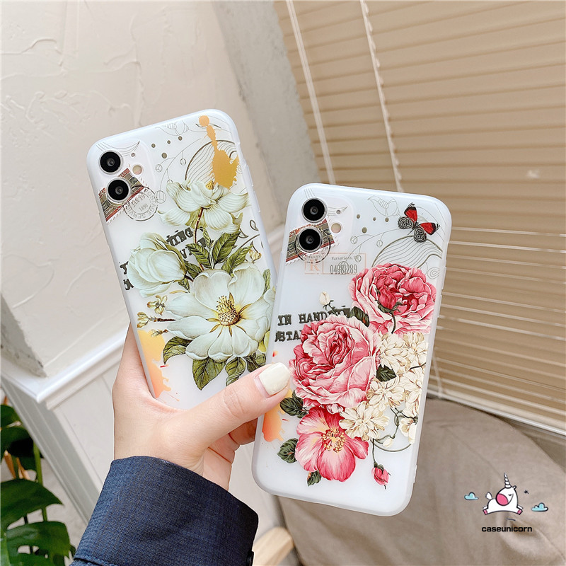 Ốp điện thoại mềm thiết kế hoa xinh xắn cho iPhone 11 Pro Max iPhone 8plus 7 plus 6 6s 7 8 Plus X XR XS MAX SE 2020