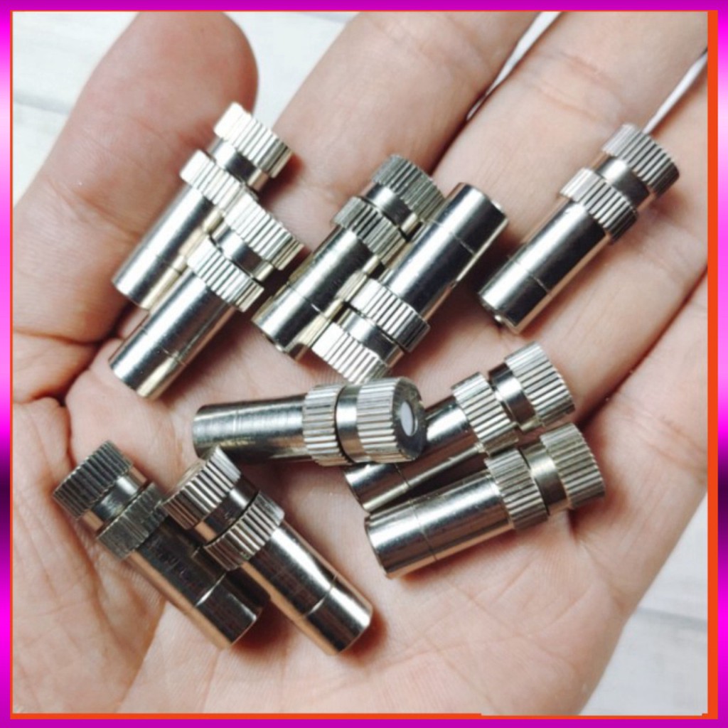[GIÁ TỐT] 10 Béc phun sương inox chân cắm nhanh 8mm