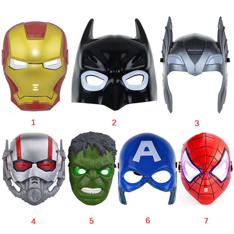 Mặt Nạ Siêu Anh Hùng & Iron Man / Avengers / Batman / Spiderman / Hulk Có Đèn Led