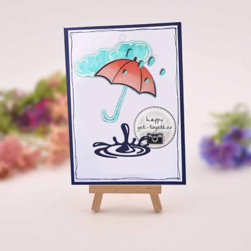 Khuôn Cắt Giấy Làm Từ Kim Loại Hình Giọt Nước Trang Trí Scrapbook
