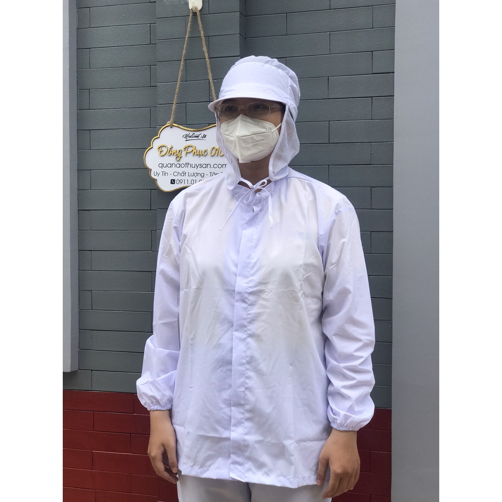 Quần áo thủy sản Silk trắng dây kéo, thoáng mịn mặc mát xưởng sản xuất trực tiếp