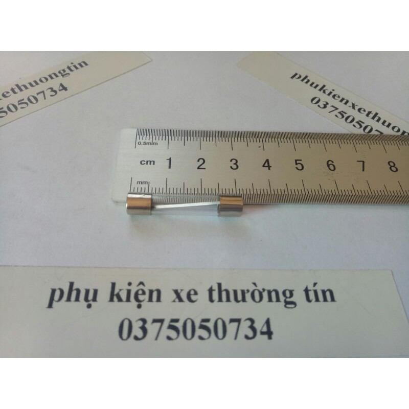 Cầu chì ống thủy tinh loại TO 30x6 mm (nhiều thông số để lựa chọn)