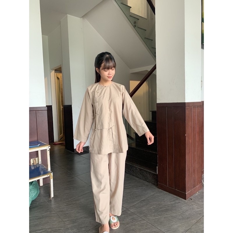 Đồ bộ vạt hò nút thắt , nút bấm