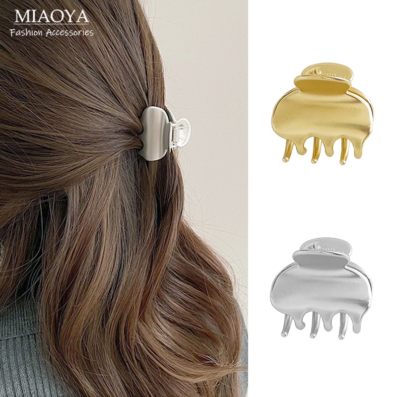 Kẹp Tóc Kim Loại Màu Vàng/Bạc Thời Trang Mới Nhất Cho Nữ
