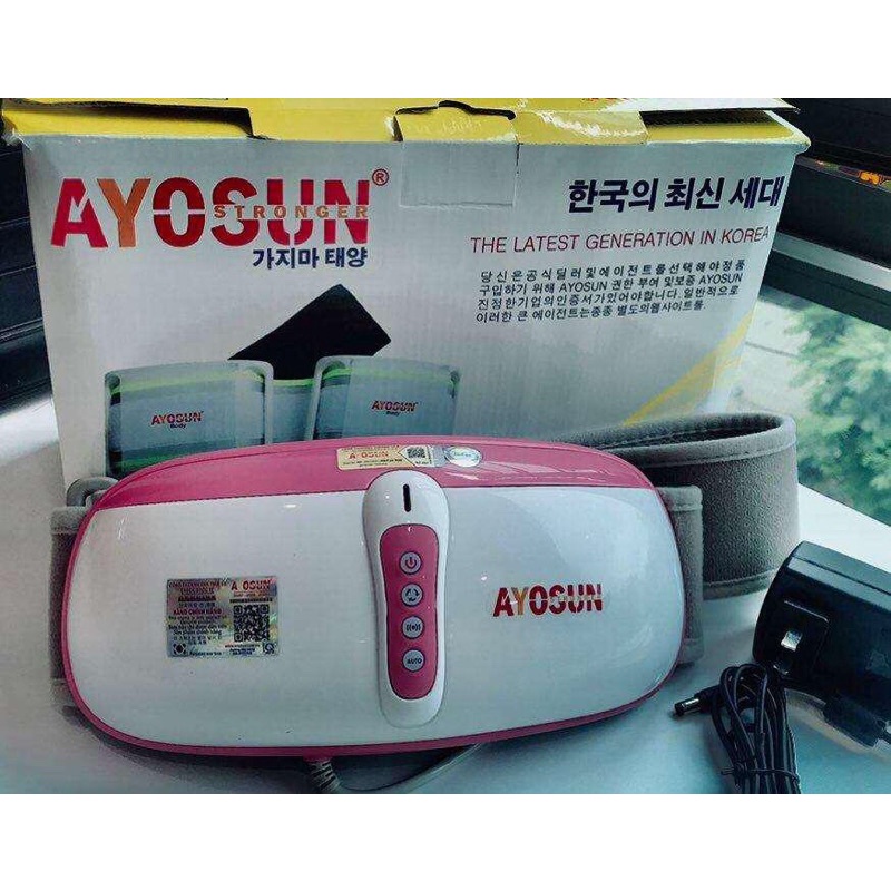 Đai massage bụng Hàn quốc Ayosun- Bảo hành 5 năm chuẩn hãng