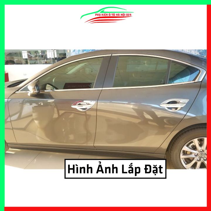 Bộ nẹp viền chân kính inox Mazda 3 2020-2023