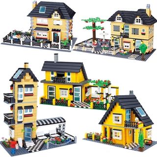 Bộ đồ chơi lắp ghép mô hình nhà ở nhiều màu sắc cho trẻ em