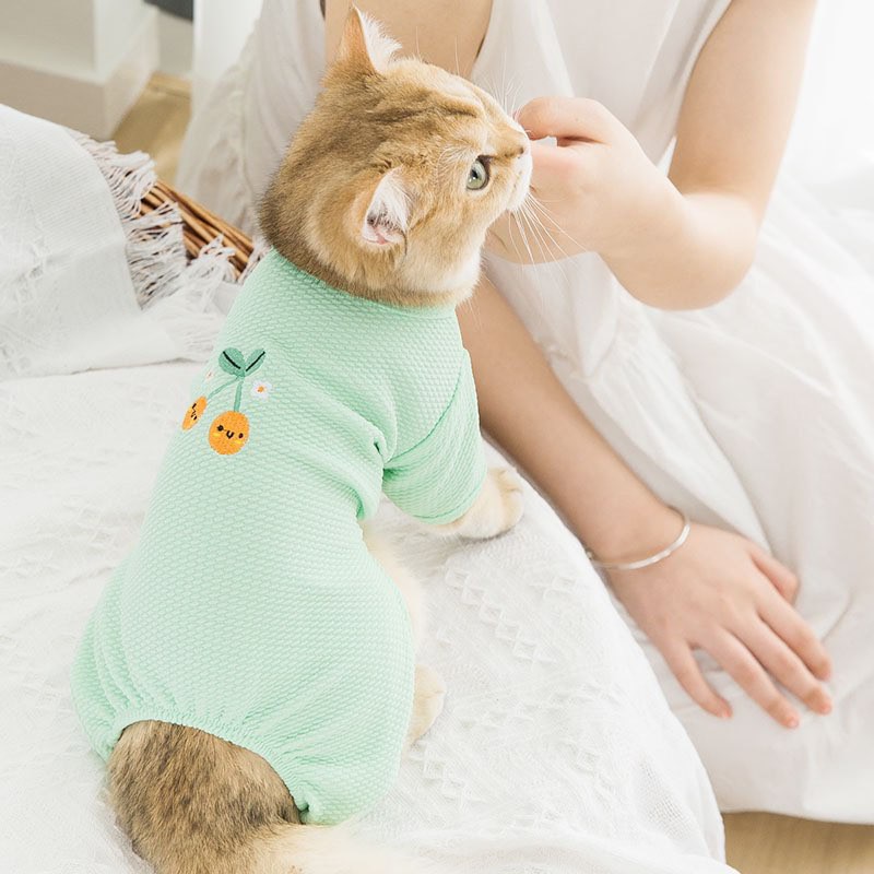 áo liền quần (jumsuit) thêu hình dành cho chó mèo
