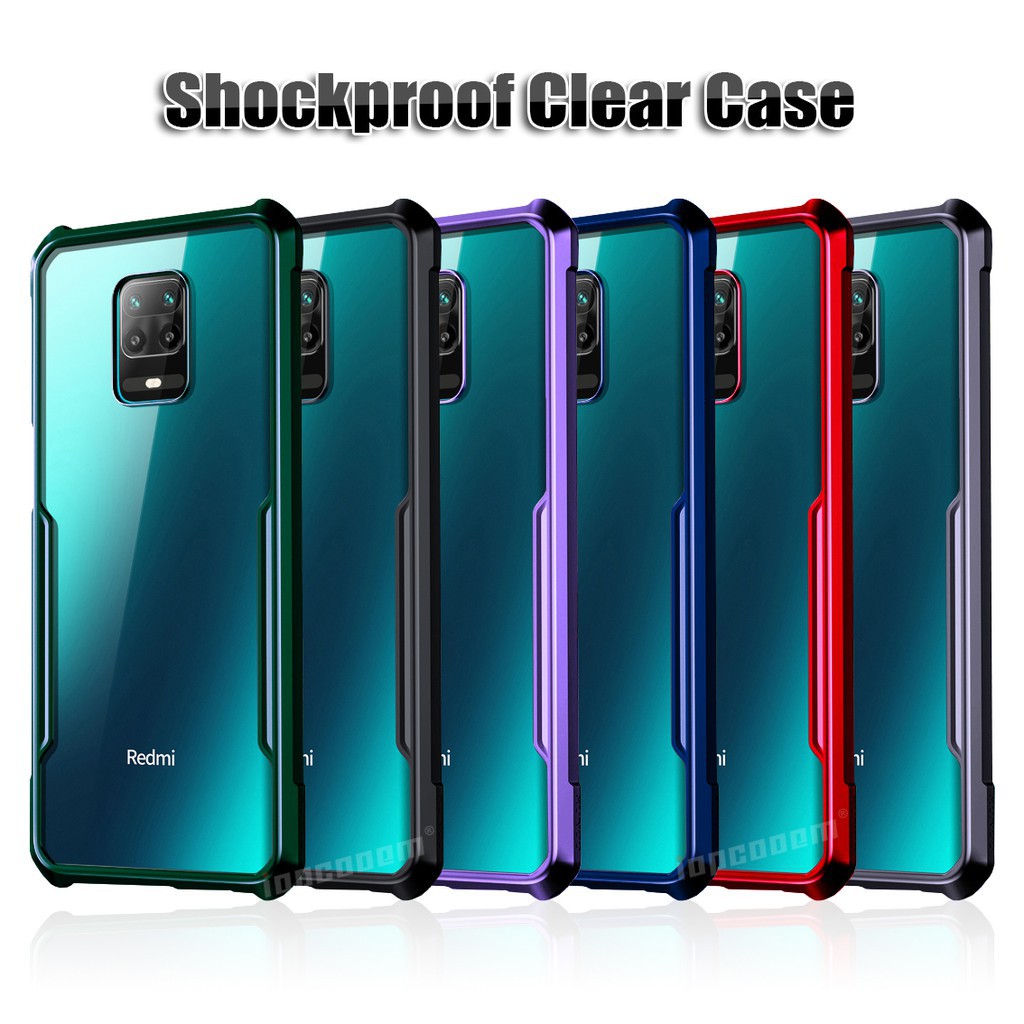 Ốp Điện Thoại Chống Sốc Trong Suốt Viền Màu Cho Xiaomi Redmi Note 10 7 8 Pro 9 9s 9 Pro Max