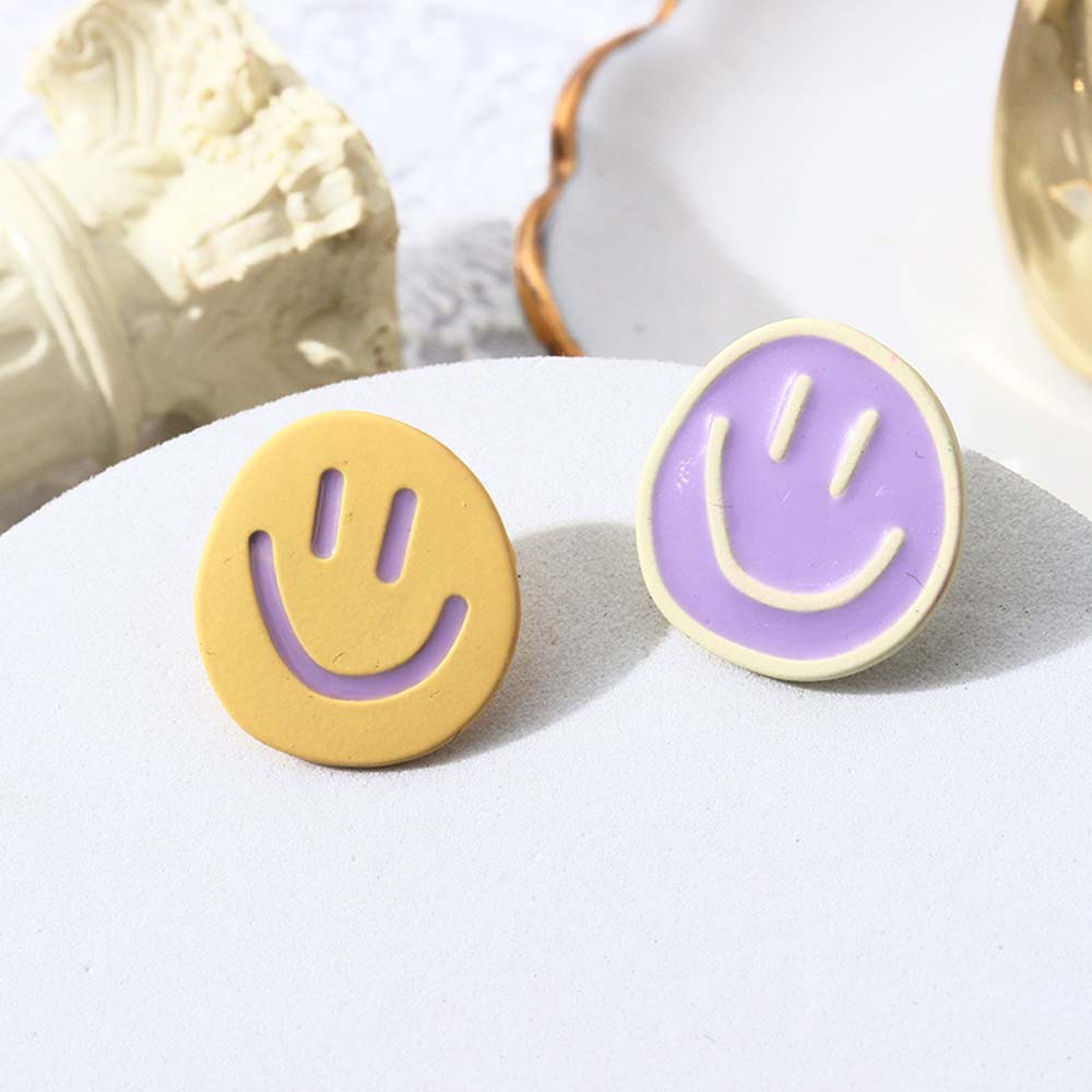 Bông tai kiểu mặt cười phong cách Hàn Quốc dễ thương cho nữ