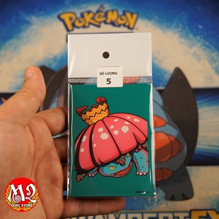 Gói 05 cái bọc bài lẻ Standard size Venusaur VMAX Pokemon TCG - 66 x 91 mm - Nhập khẩu HOA KỲ USA - dùng bọc lớp thứ 2