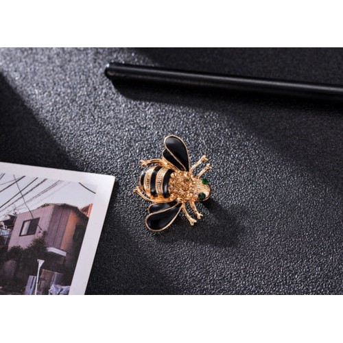 Ghim Cài Áo Hình Con Ong Đính Đá Thanh Lịch