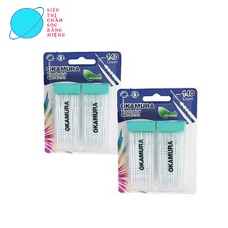 Okamura - Tăm Nhựa Nha Khoa Nhật Bản - Hộp 140 Que