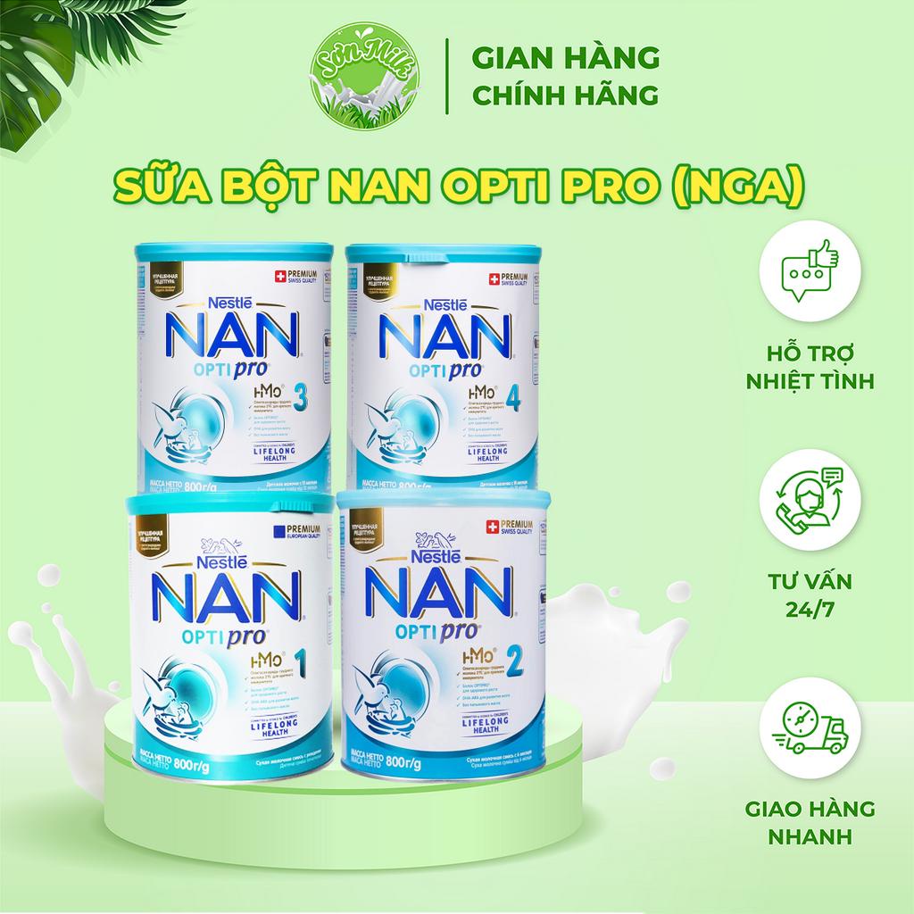 Sữa bột NAN Optipro Nga 800g số 1, 2, 3, 4 - Lon 800g