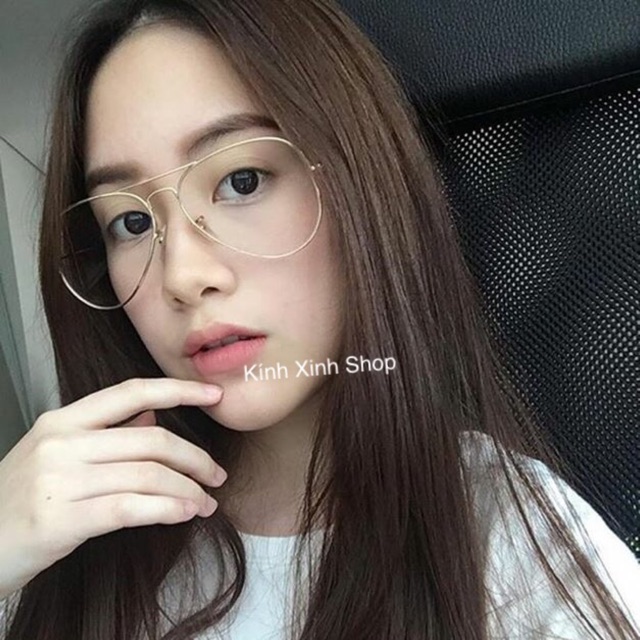 Kính Kim loại dáng chuồn thời trang - Tròng Trắng