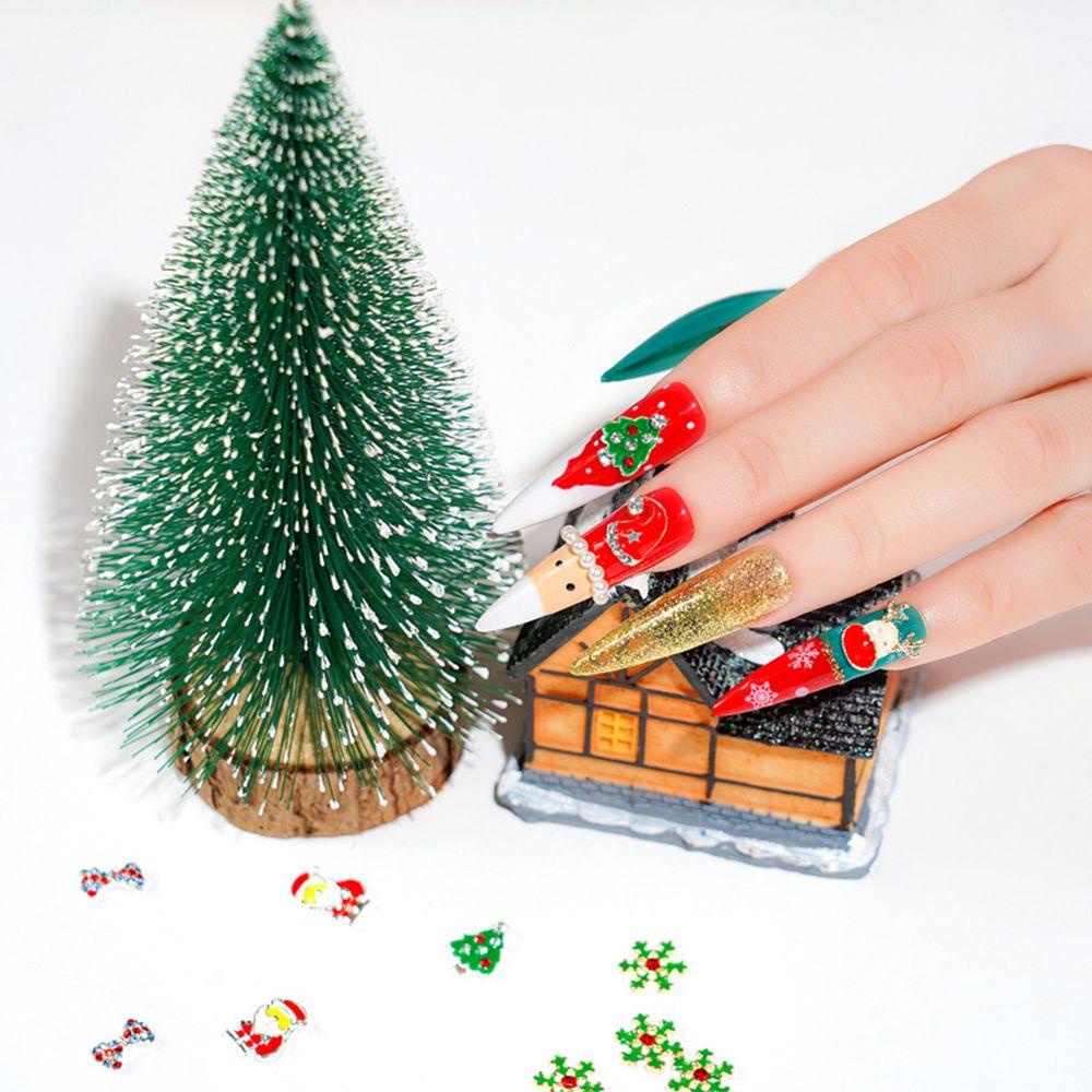 WATTLE Set 5 Phụ Kiện Trang Trí Móng Tay 3D Chủ Đề Giáng Sinh