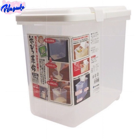 - Thùng gạo 10kg Nắp Bật Có Bánh Xe INOMATA NỘI ĐỊA NHẬT BẢN